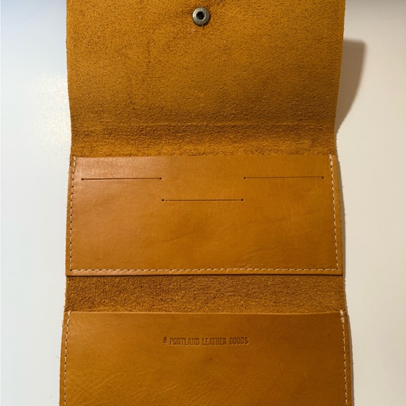 Yellow-Brown Leather Wallet - Picture 2 of 3